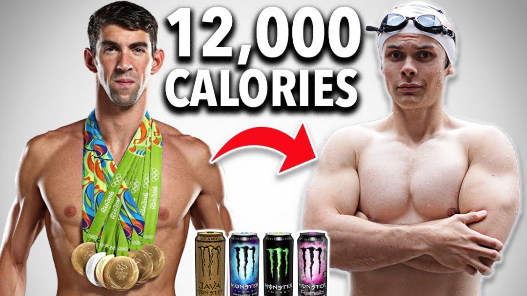 I Tried Michael Phelps’ Olympic Diet & Training Routine | 12,000 CALORIES
