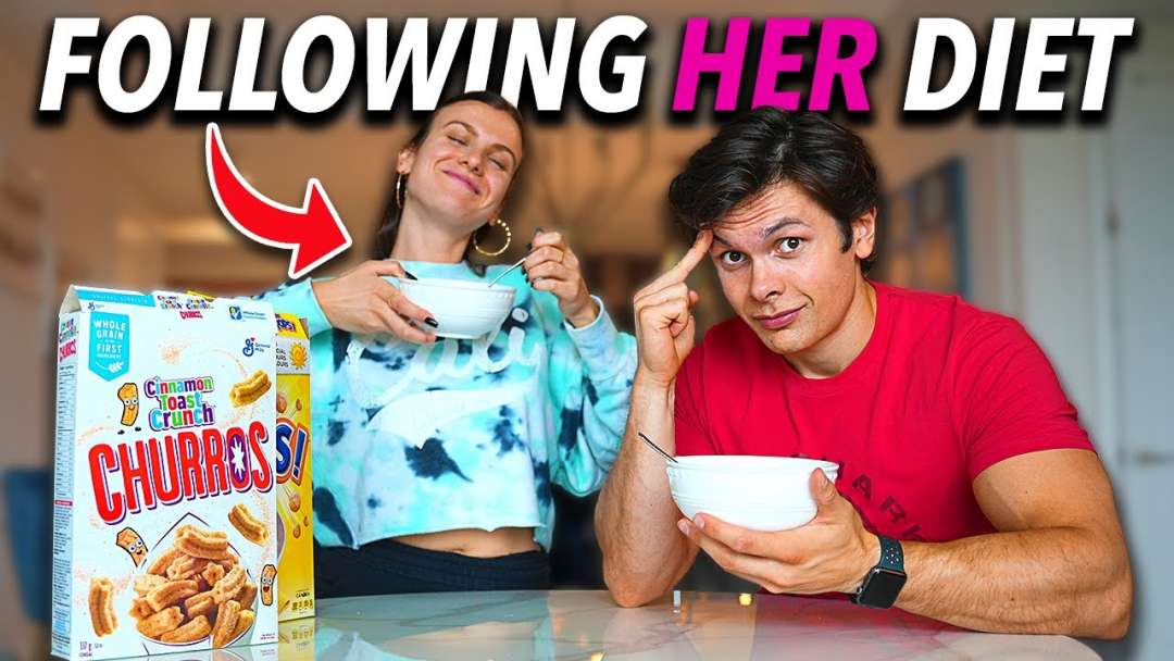 FOLLOWING MY GIRLFRIENDS DIET & TRAINING FOR A DAY