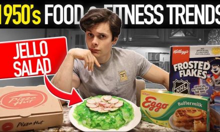 Following 1950’s FOOD & FITNESS TRENDS For A Day | Jello Salad + Steve Reeves Full Body Workout