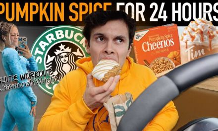 Only Eating Pumpkin Spice Foods For 24 HOURS | Pumpkin Spice Mac & Cheese Taste Test + Booty Workout