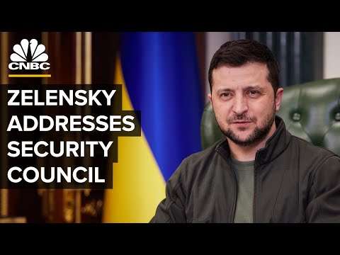 Ukraine President Zelensky Addresses United Nations Security Council — 4/5/22