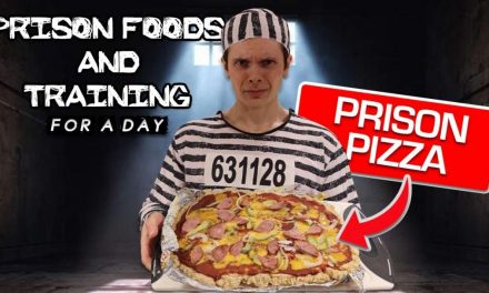 Only Eating Prison Foods For A Day + Charles Bronson Workout | RAMEN PIZZA CRUST!?