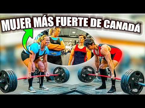 LA MUJER MAS FUERTE DE CANADA VS HOMBRE DE GIMNASIO QUIEN ES MAS FUERTE ? – Victor Valdivia