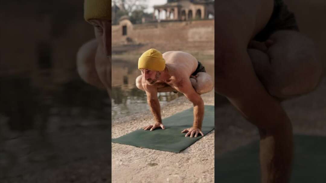 Advanced Yoga Transition By The Temple Pond (the Beanie Is Back)