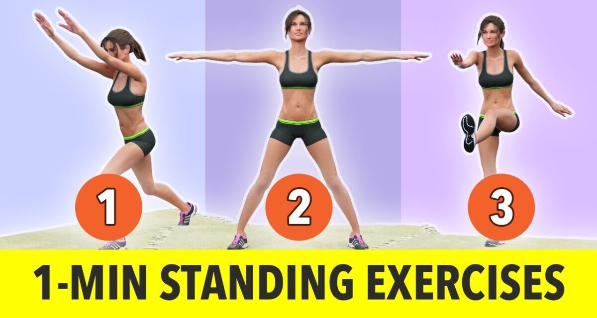 1-Minute Standing Exercises – No Jumping – Weight Loss Workout