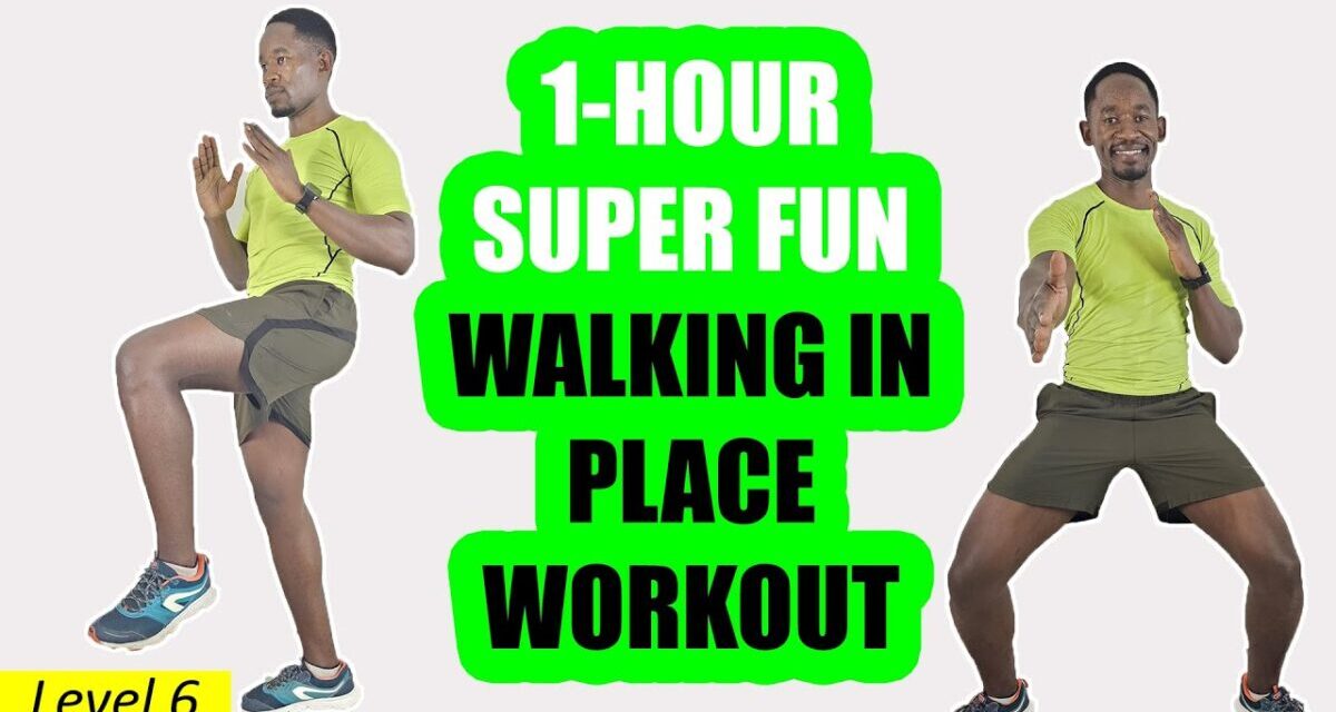 1-Hour SUPER FUN Walking In Place Workout For Fast Weight Loss