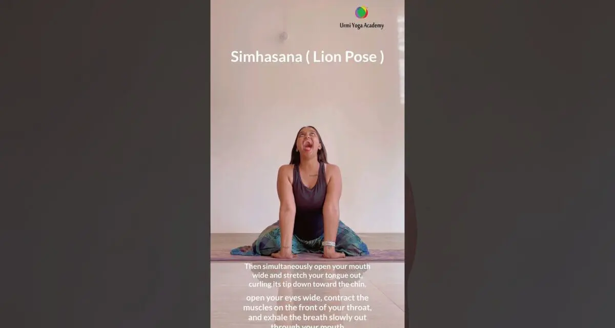 Simhasana ( Lion Pose ) #yogaurmi #yogawithurmipandya #urmiyogaacademy #yoga #2023 #yogaasana