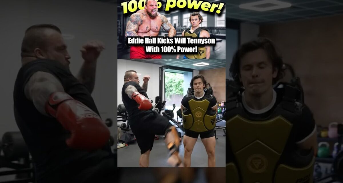 Eddie Hall Kicks Will Tennyson With 100% Power #boxing