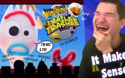 The @AnnoyingOrange Crew Gets TERRIFIED By FORKY!?{Trailer Trashing Disney Movies!}REACTION