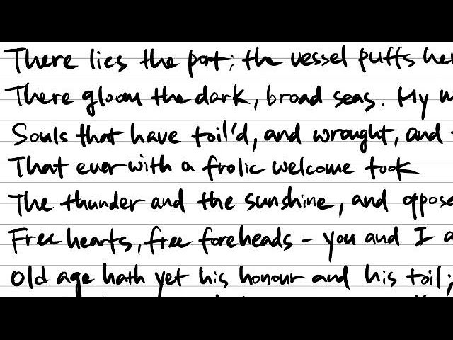 Scriptorium | Ulysses | Alfred Tennyson | ASMR | Boox Go 10.3