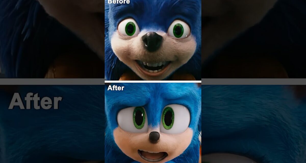 How Fans Saved Ugly Sonic The Hedgehog #sonic #cgl #vfx