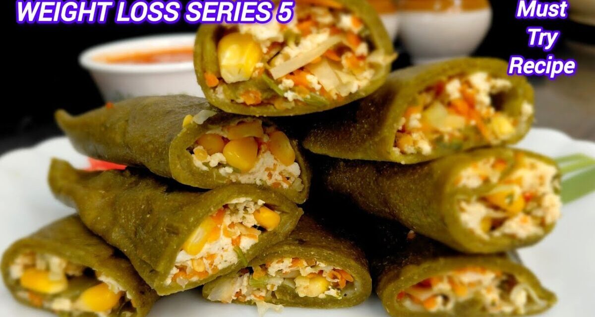 PALAK PANEER ROLL /Quick & Healthy Meal For Weight Loss / Power Pack Paneer Roll /Breakfast Recipes
