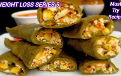PALAK PANEER ROLL /Quick & Healthy Meal For Weight Loss / Power Pack Paneer Roll /Breakfast Recipes