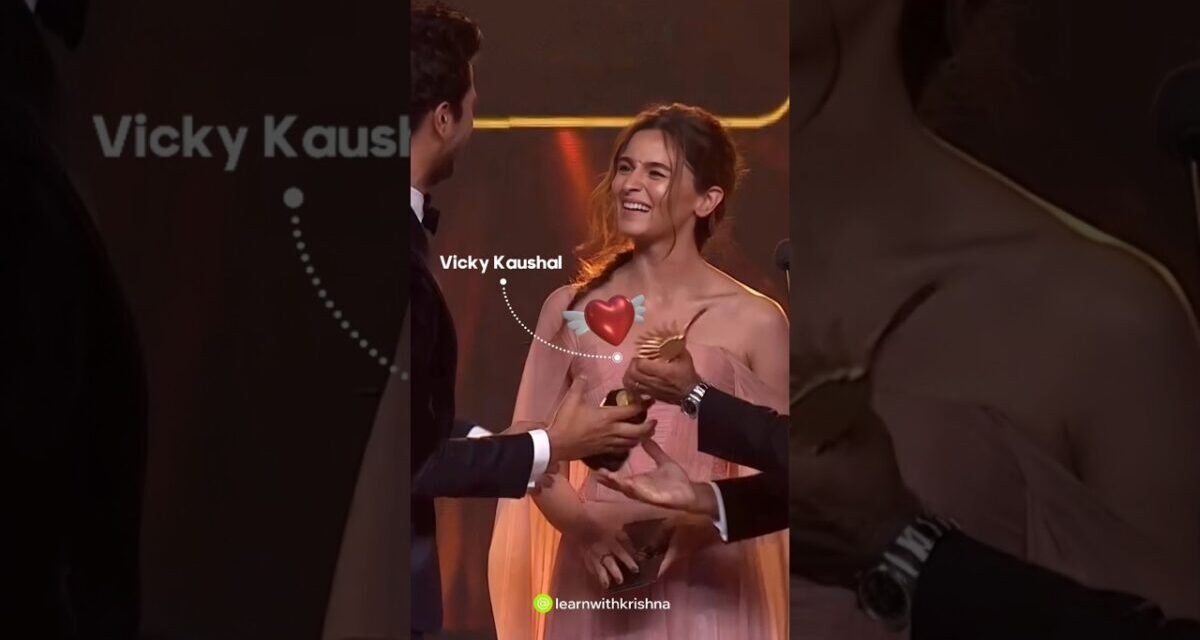 Alia Bhatt🫶 Presents Award To Vicky Kaushal | Chhaava