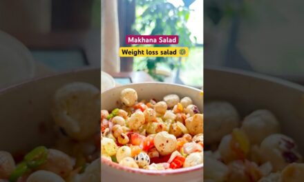 Makhana Salad Chaat For Weight Loss | Makahan Bhel | Evening Snacks | #healthy #shorts #salad #yt