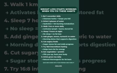 WEIGHT LOSS STARTS WORKING WHEN YOU FIX THESE HABITS