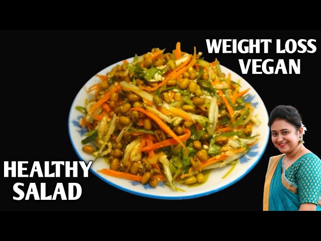 Weight Loss Salad Recipe For Lunch/Dinner – Indian Veg Meal – Diet Plan To Lose Weight Fast