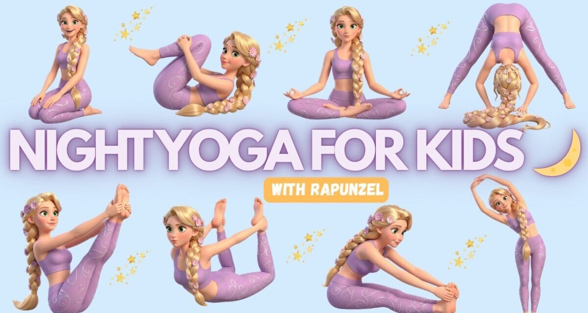 Night Yoga For Kids 🌙 | Calm Down & Sleep Better | Kids Yoga With Rapunzel