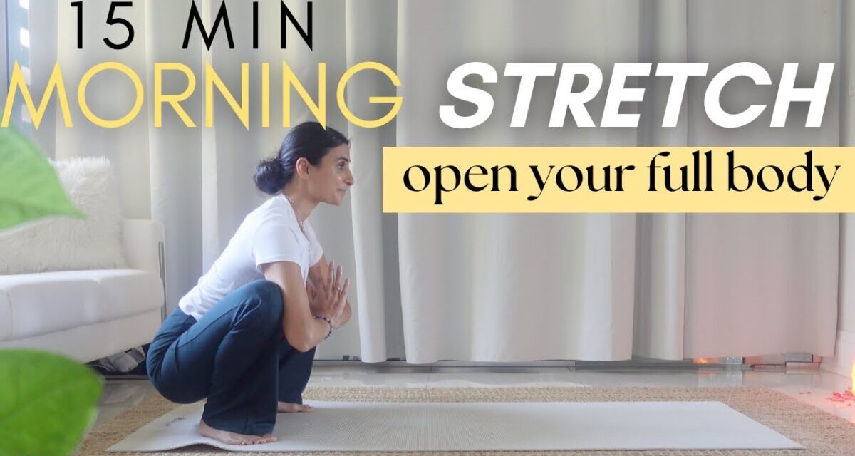 15 MIN MORNING STRETCH | Wake Up Stretch To Feel Amazing – All Levels (Yoga With Nancy)