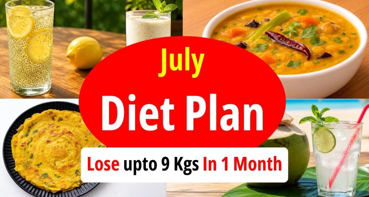 How To Lose 9 Kgs Weight In 1 Month | July Diet Plan For Weight Loss Challenge | Eat More Lose More