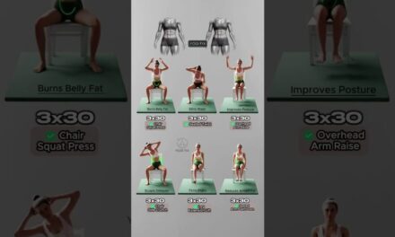 6 Chair Exercises To Burn Belly Fat & Tone Your Body #yoga #fitness #weightloss