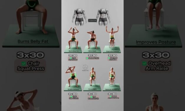 6 Chair Exercises To Burn Belly Fat & Tone Your Body #yoga #fitness #weightloss
