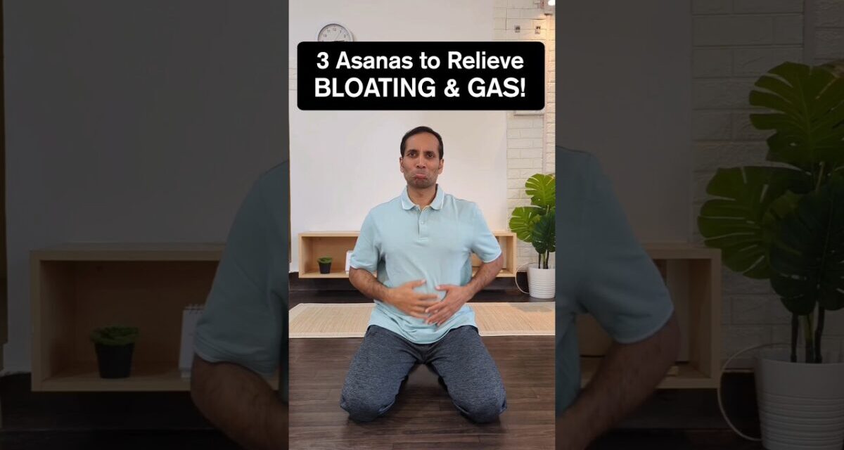 Practice This To Relieve Bloating & Gas! #yoga #asana #guthealth #digestion #constipation #tips #diy